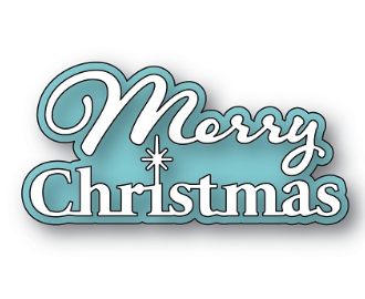 Poppystamps - Merry Christmas Fluffy Script Craft Die