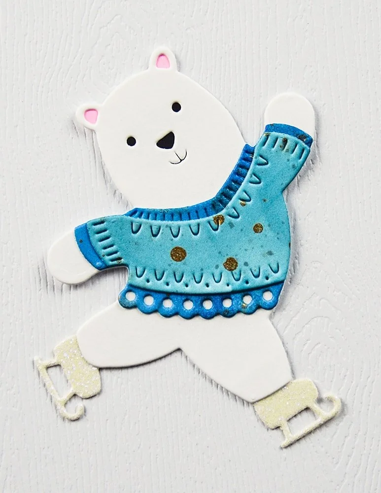 Poppystamps - Nordic Skating Bear craft die