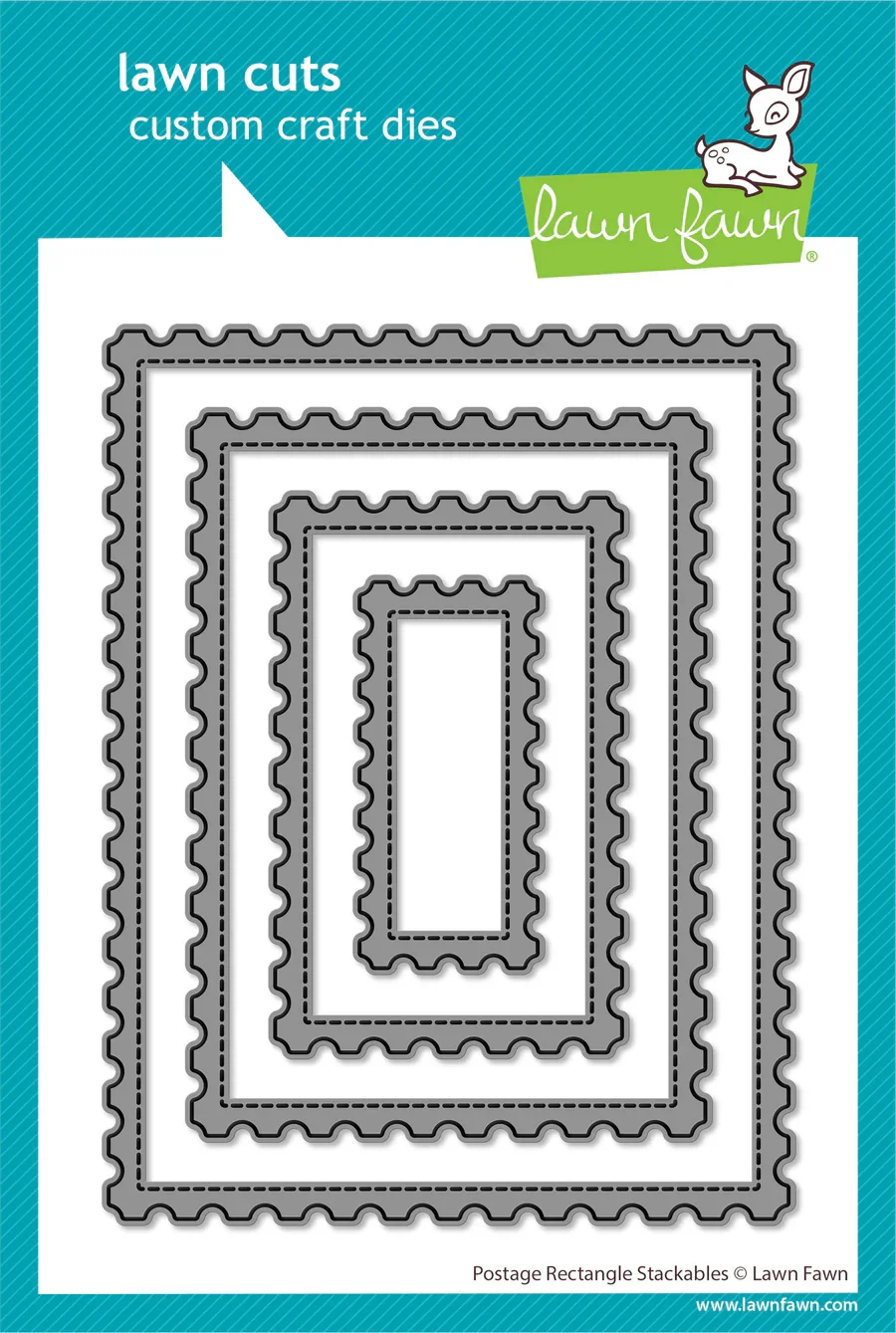 Lawn Fawn - Postage Rectangles Stackables Die and Stencils