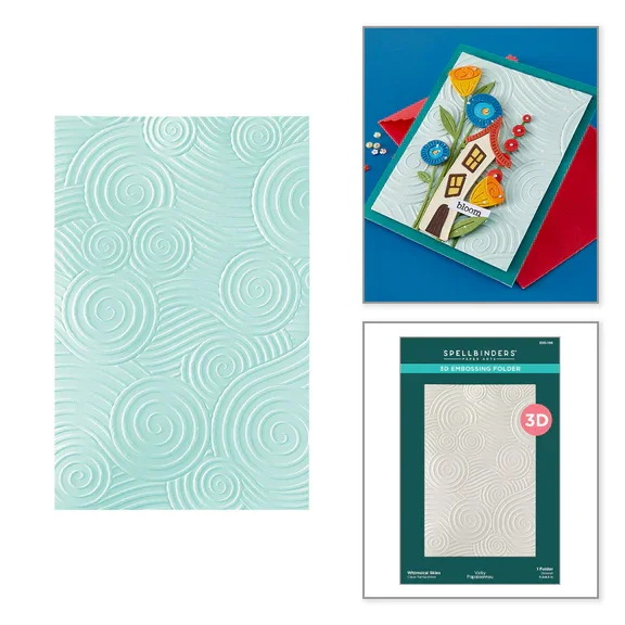 Spellbinders -3D Whimsical Skies Embossing Folder