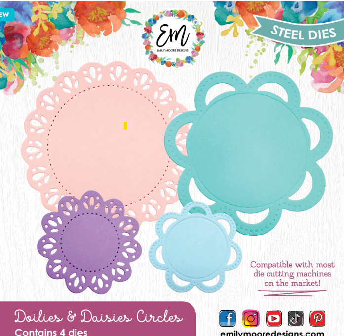 Emily Moore Designs - Doiles & Daisies Circles