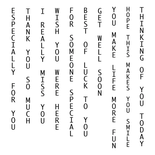 LDRS - Everyday Veritical Sentiments 4 x 4 Stamps