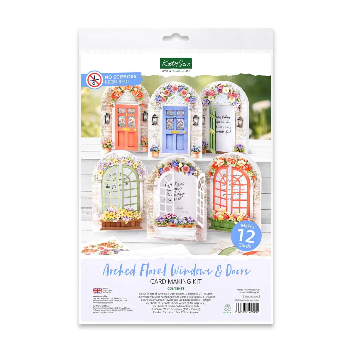 Katy Sue - Arched Floral Windows & Doors, Card Making Kits