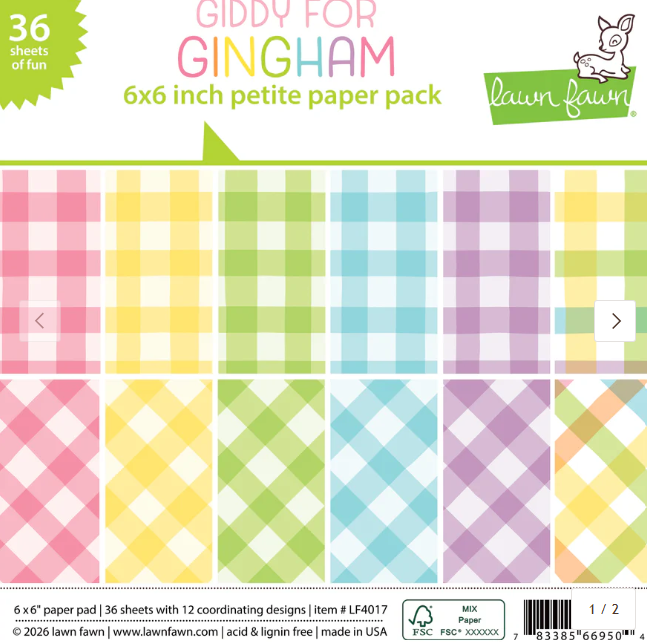 Lawn Fawn - Giddy for Gingham Petite Paper Pack