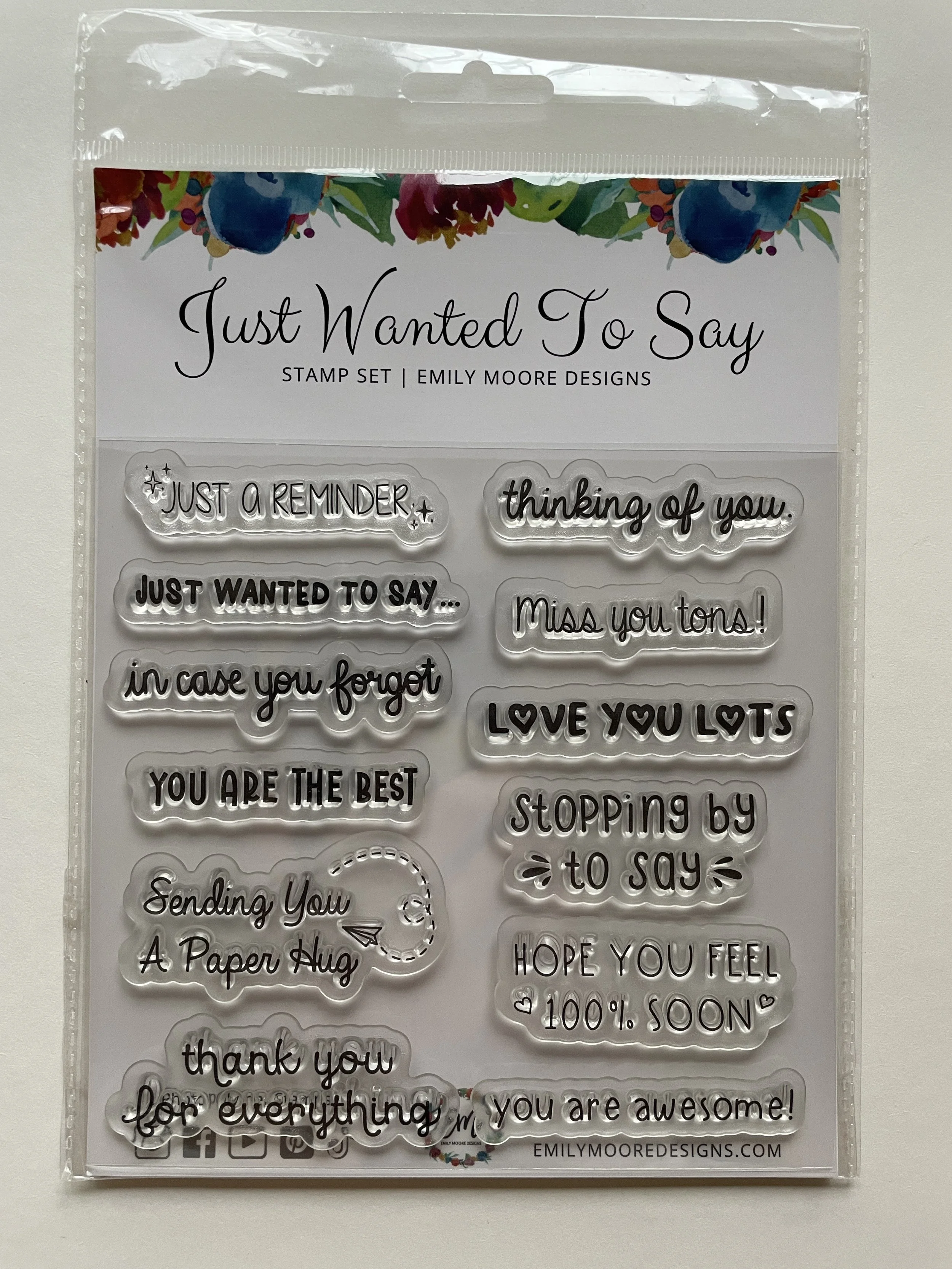 Emily Moore Just Wanted to Say Stamp Set