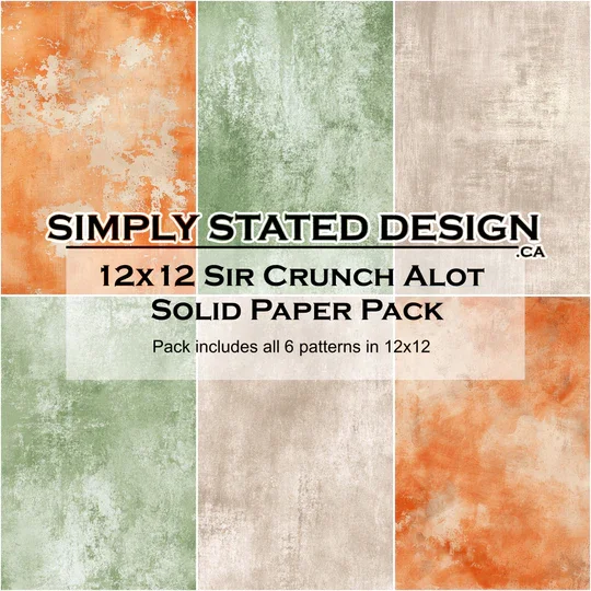 Simply Stated Design-  Sir Crunch Alot Solid Paper Pack Collection