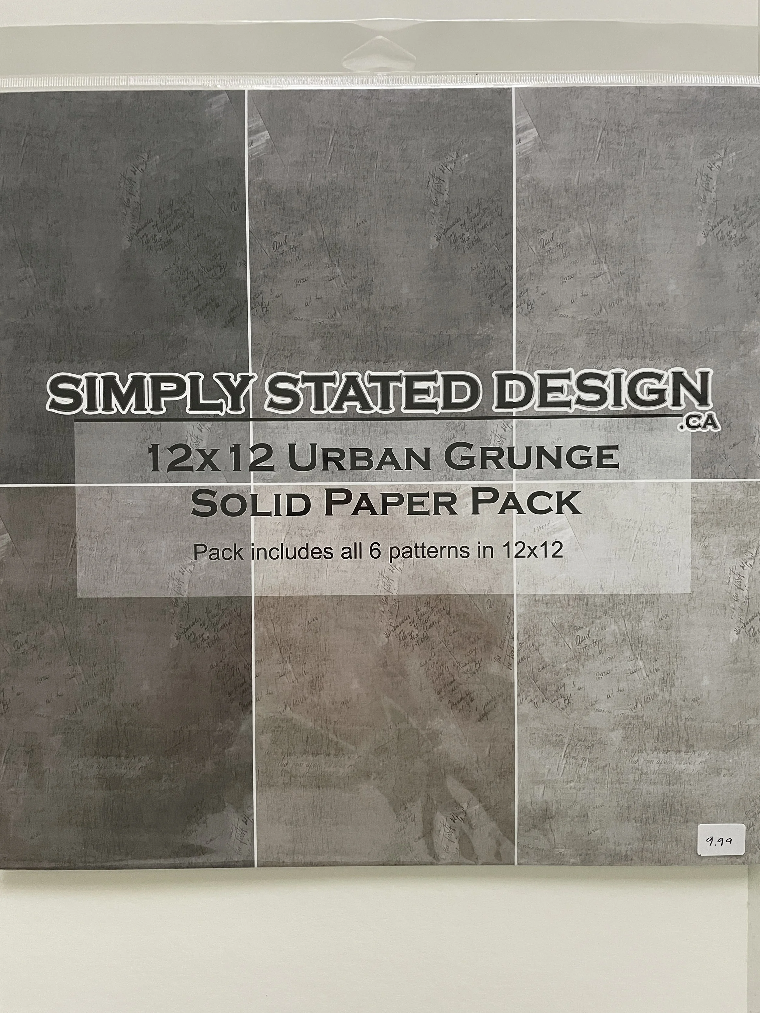 Simply Stated Design 12x12 Urban Grunge Solid Paper Pack
