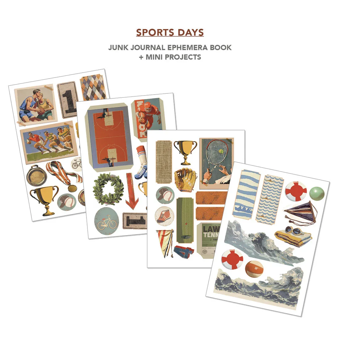 ciao-bella-sports-days-junk-journal-ephemera-book-a4-32-page #2.webp