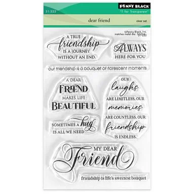 Penny Black - Dear Friend Stamp and Die Bundle