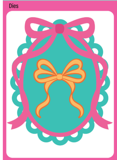 Pink & Main - Fancy Oval with Bow Dies