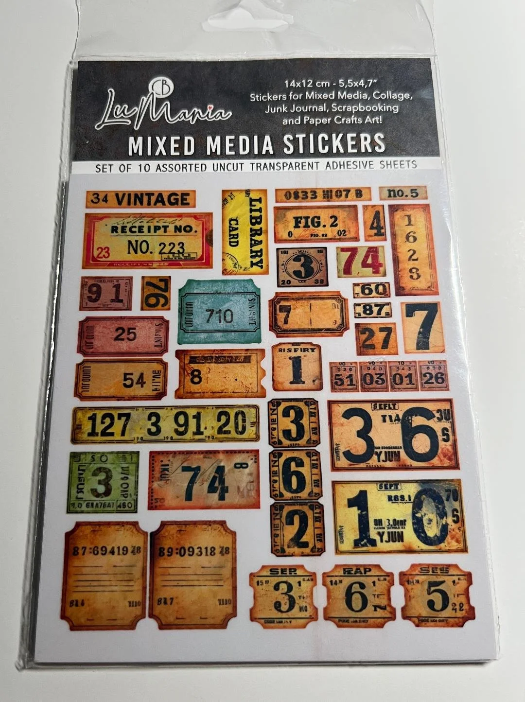 Ciao Bella Mixed Media Stickers-Grungy Tags