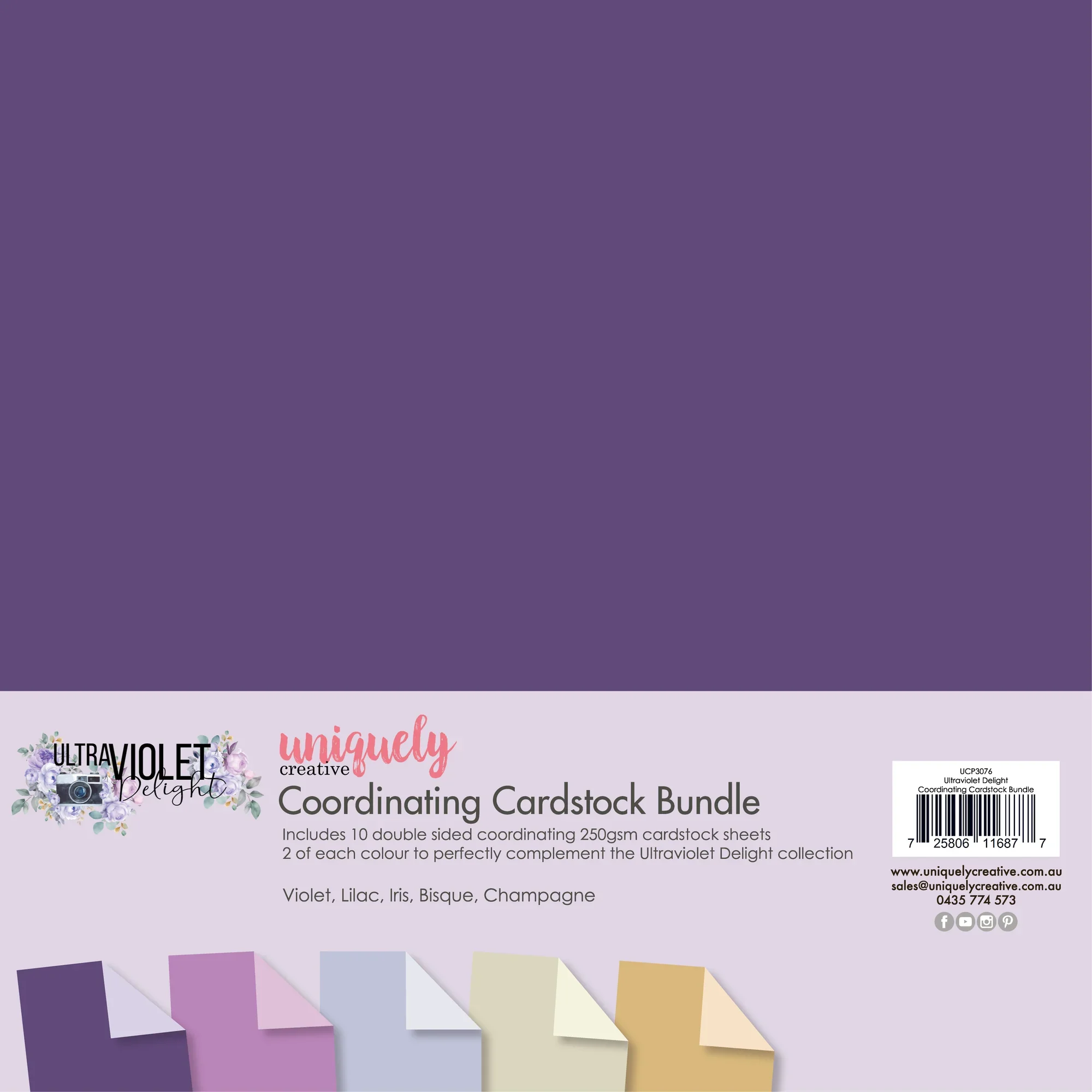 Uniquely Creative Ultraviolet Delight Coordinating Cardstock Bundle