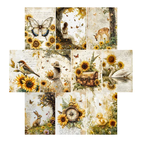 Simply Stated Design- Spring Sunflowers A2 Cards Ephemera