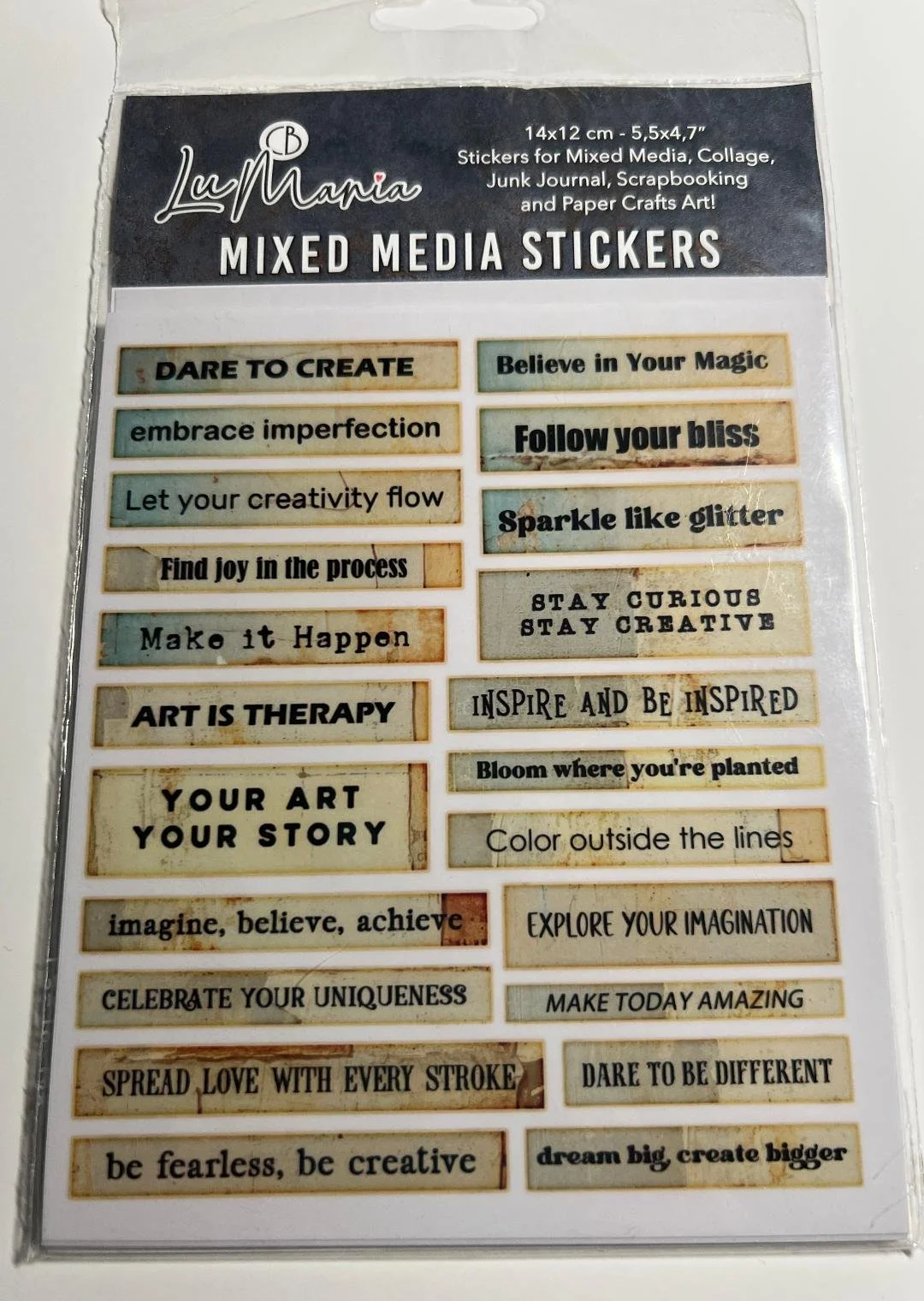 Ciao Bella Mixed Media Stickers-Little Words