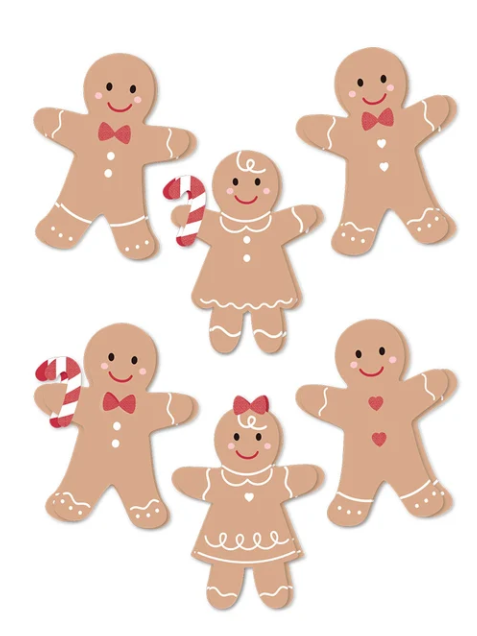 Spellbinders - Rosie's Studio Sleigh Bells Ring Gingerbread Dimensional Acetate Stickers