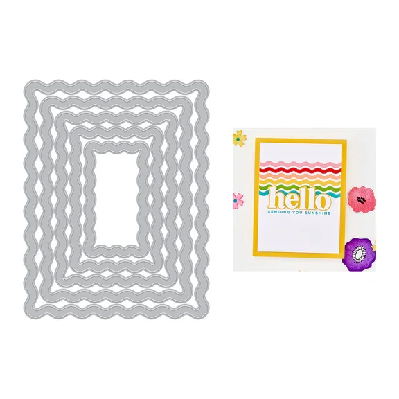 Hero Arts - Squiggly Rectangle Frames Die Set