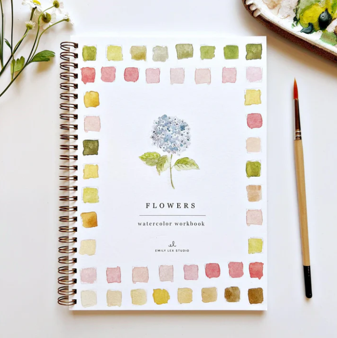 Emily Lex Design - Flowers Watercolor Workbook