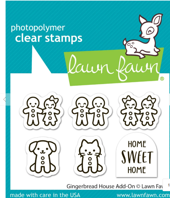 Lawn Fawn - Gingerbread House Add-On Stamp, Die, and Stencil Sets