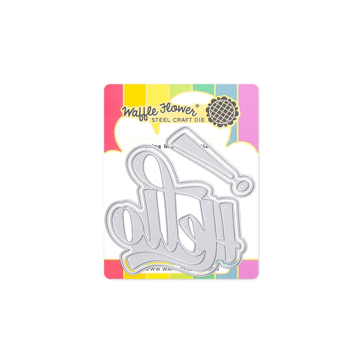 Waffle Flower Crafts -  Waving Hello Word Die