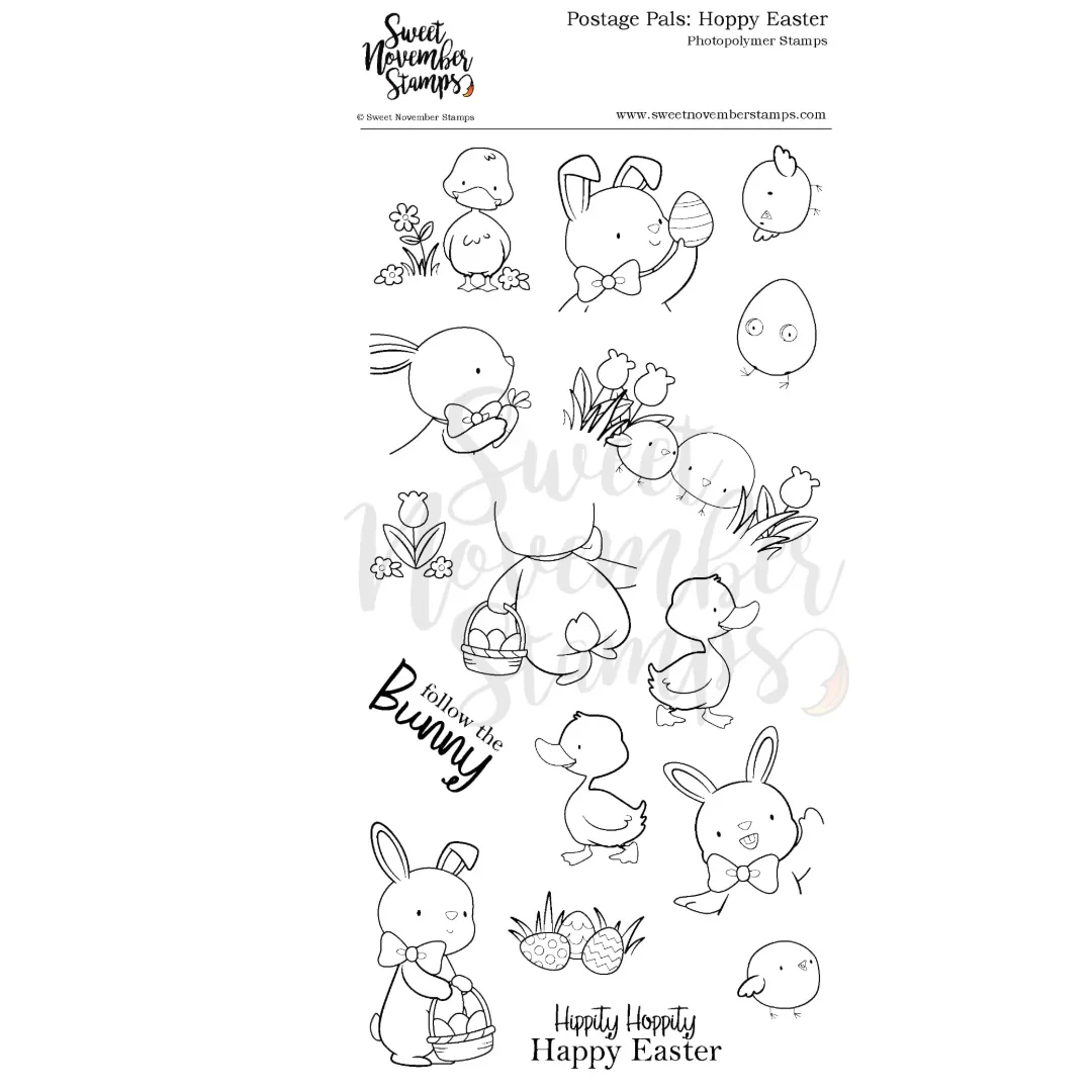 Sweet November Stamps-Postage Pals: Hoppy Easter