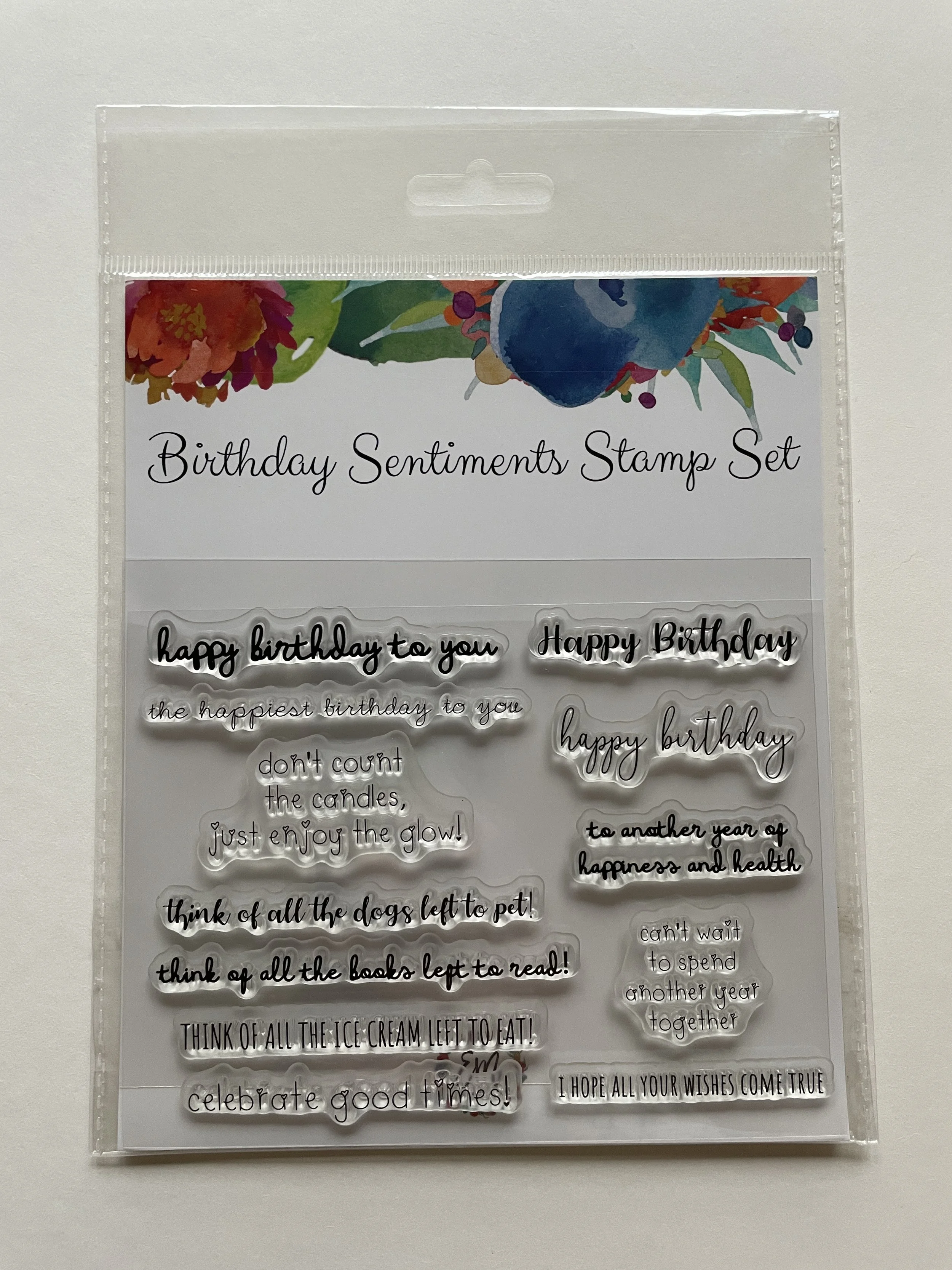 Emily Moore Birthday Sentiments Stamp Set
