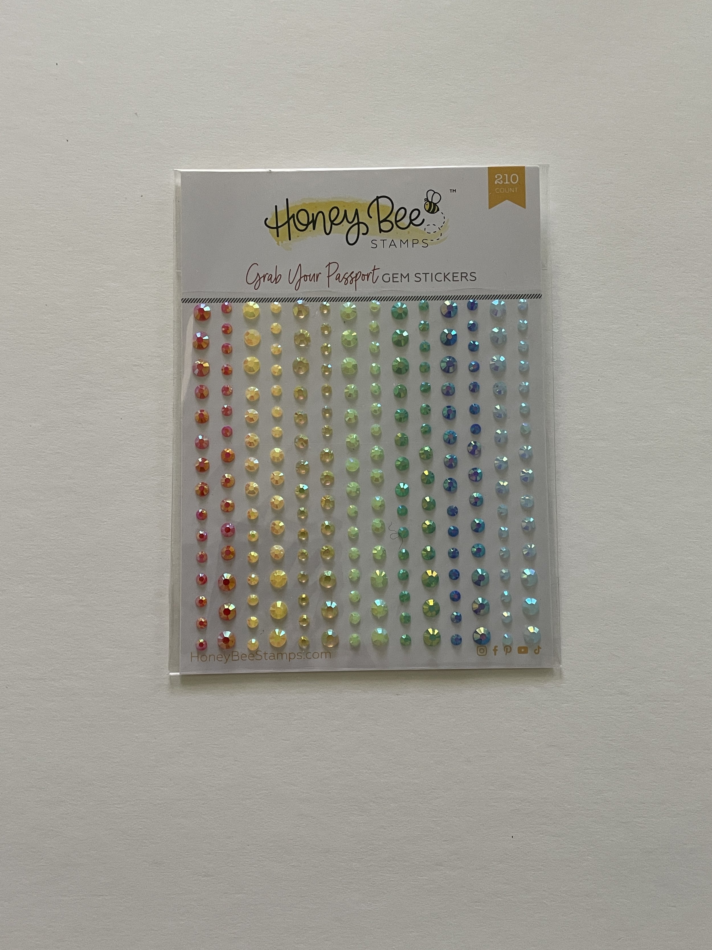 Honey Bee Stamps Grab Your Passport Gem Stickers