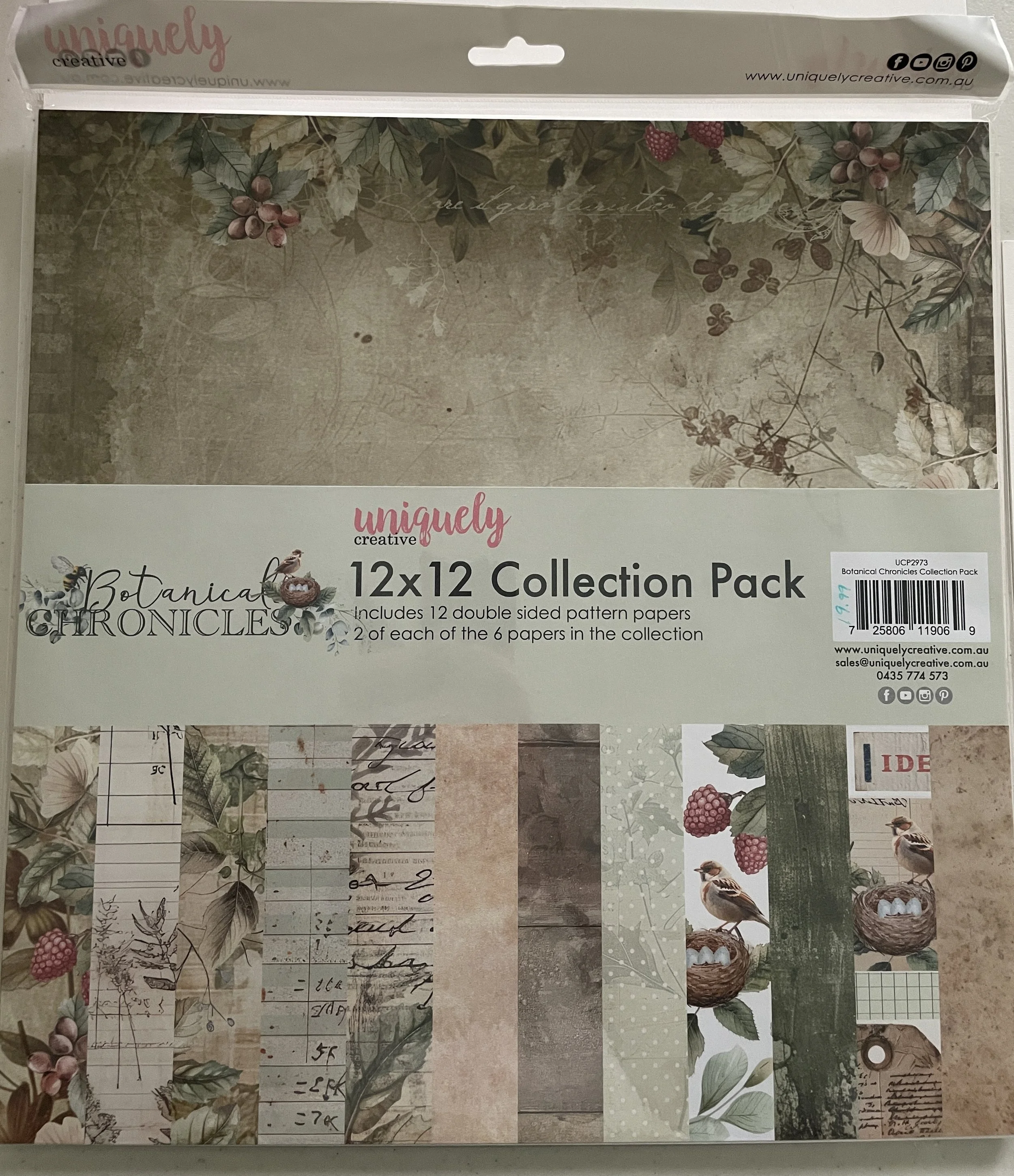 Uniquely Creative Botanical Chronicles 12x12 Paper Pack