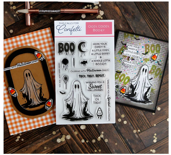 This Calls For Confetti - Ooey, Gooey, Boo-ey 4 x 6 Stamp Set and Coordinating Die Set