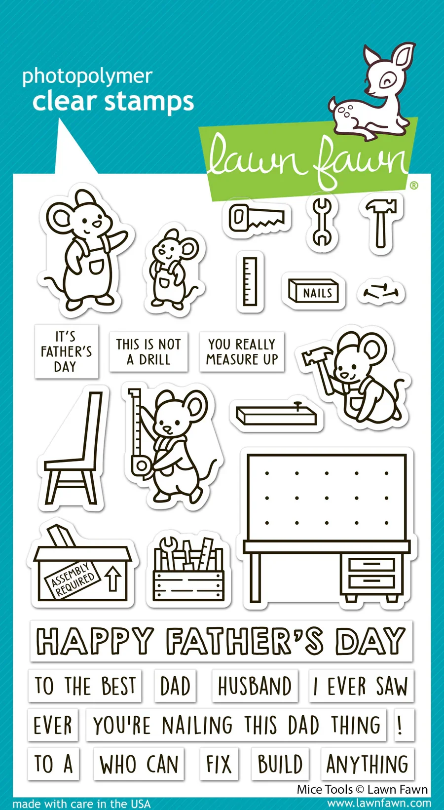 Lawn Fawn - Mice Tools Stamps, Dies and Stencils