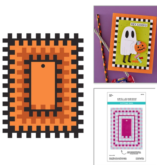Spellbinders - Color Block Accent Rectangles and  Precision Layering A2 Ethced Dies Bundle