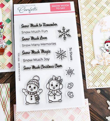 This Calls For Confetti - Snow Much to Say Stamp and Die Set