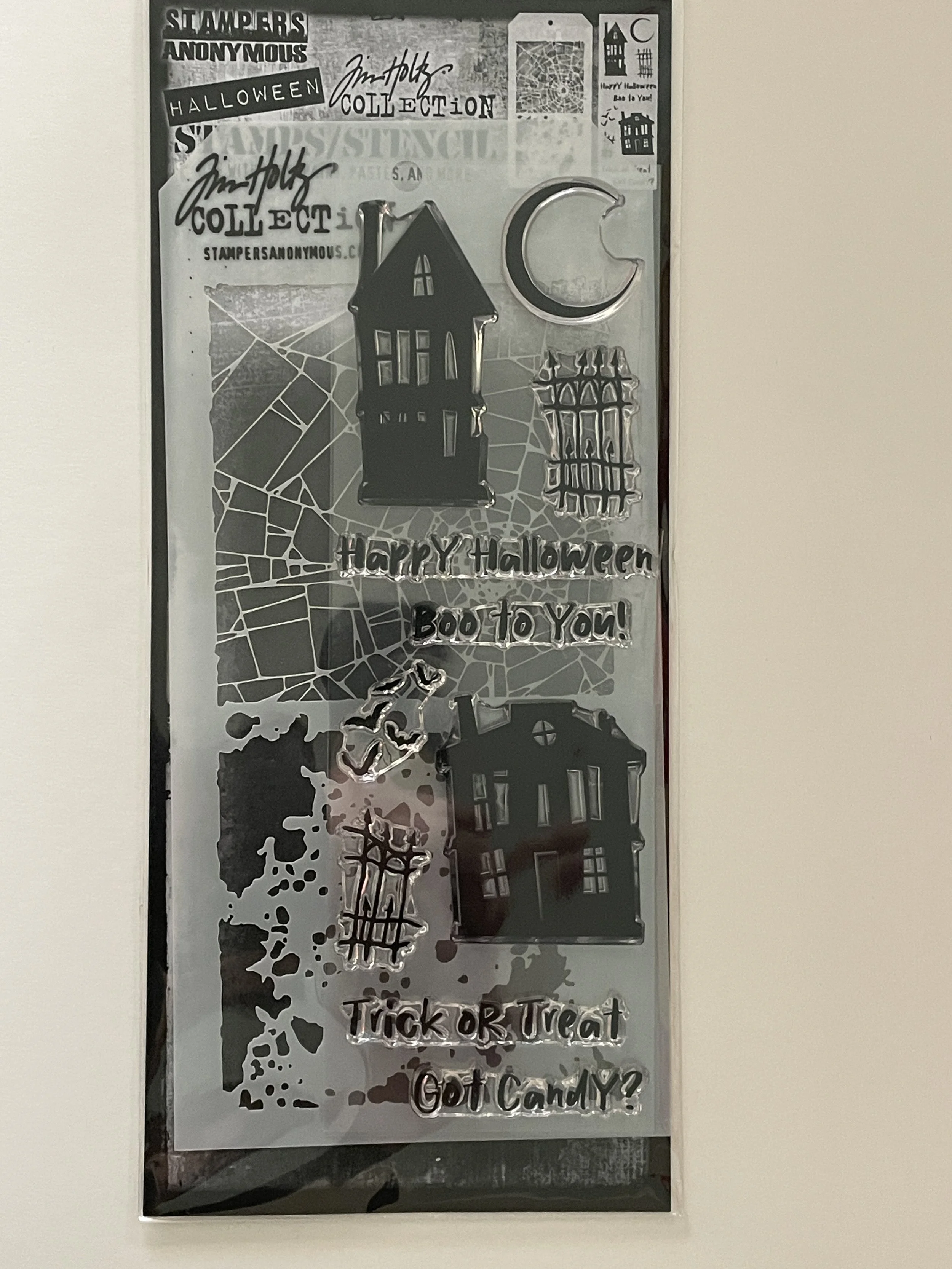 Stampers Anonymous Tim Holtz Collection Halloween Stamps and Stencil