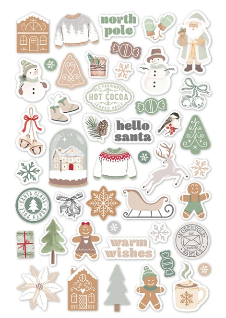 Spellbinders - Rosie's Studio Sleigh Bells Ring Puffy Stickers