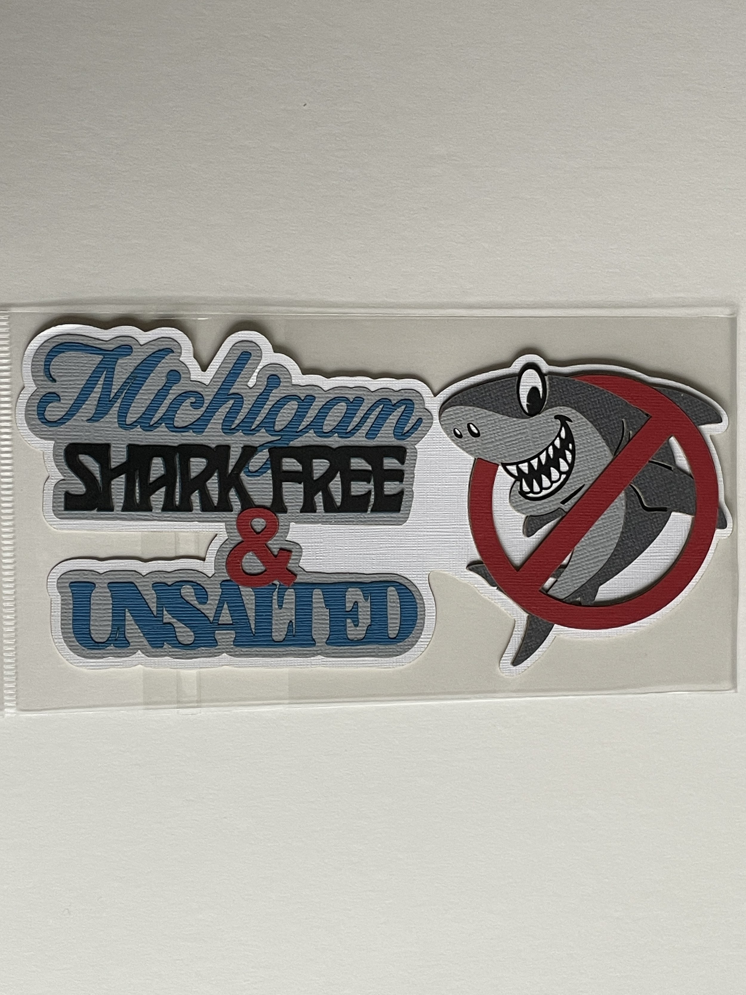 Michigan Shark Free & Unsalted Paper Laser Cut