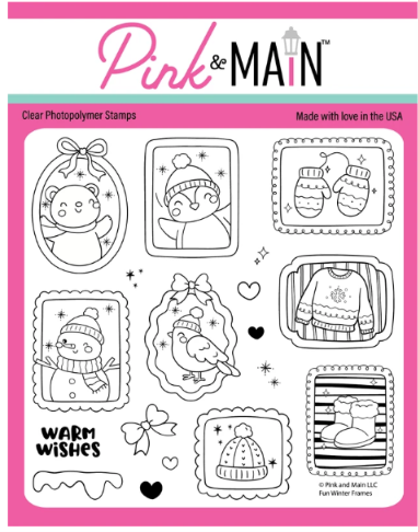 Pink & Main - Fun Winter Frames Stamp and Die Sets