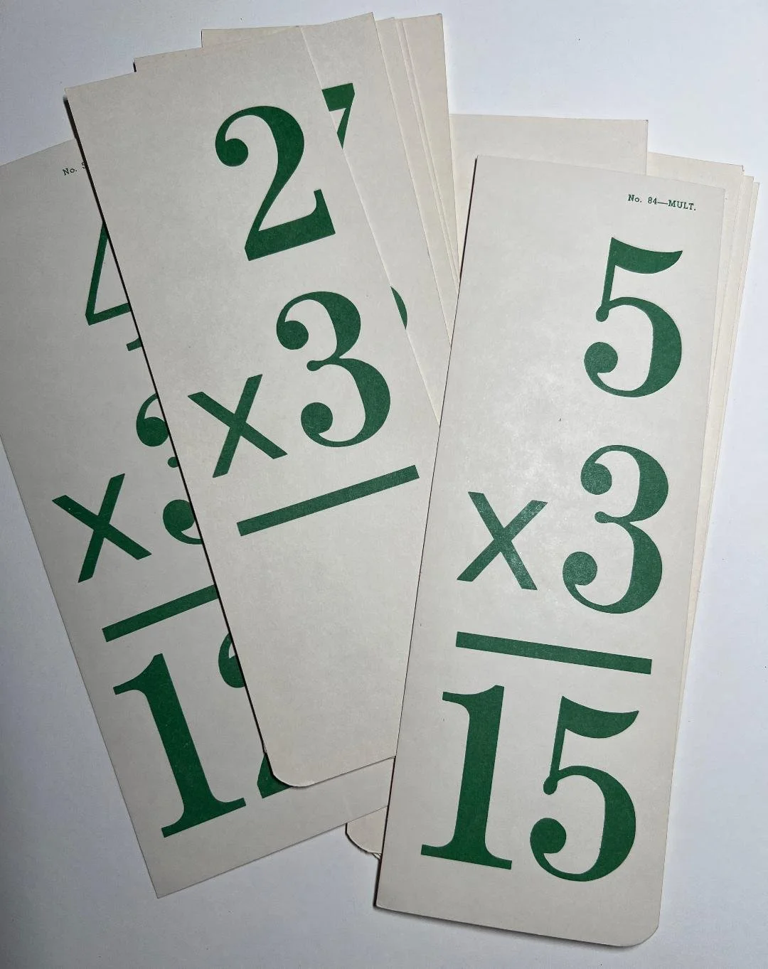 Vintage Flashcards-Multiplication