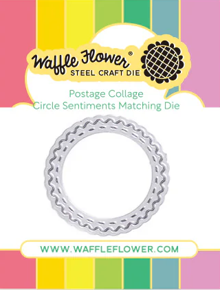 Waffle Flower Crafts-Postage Collage Circle Die