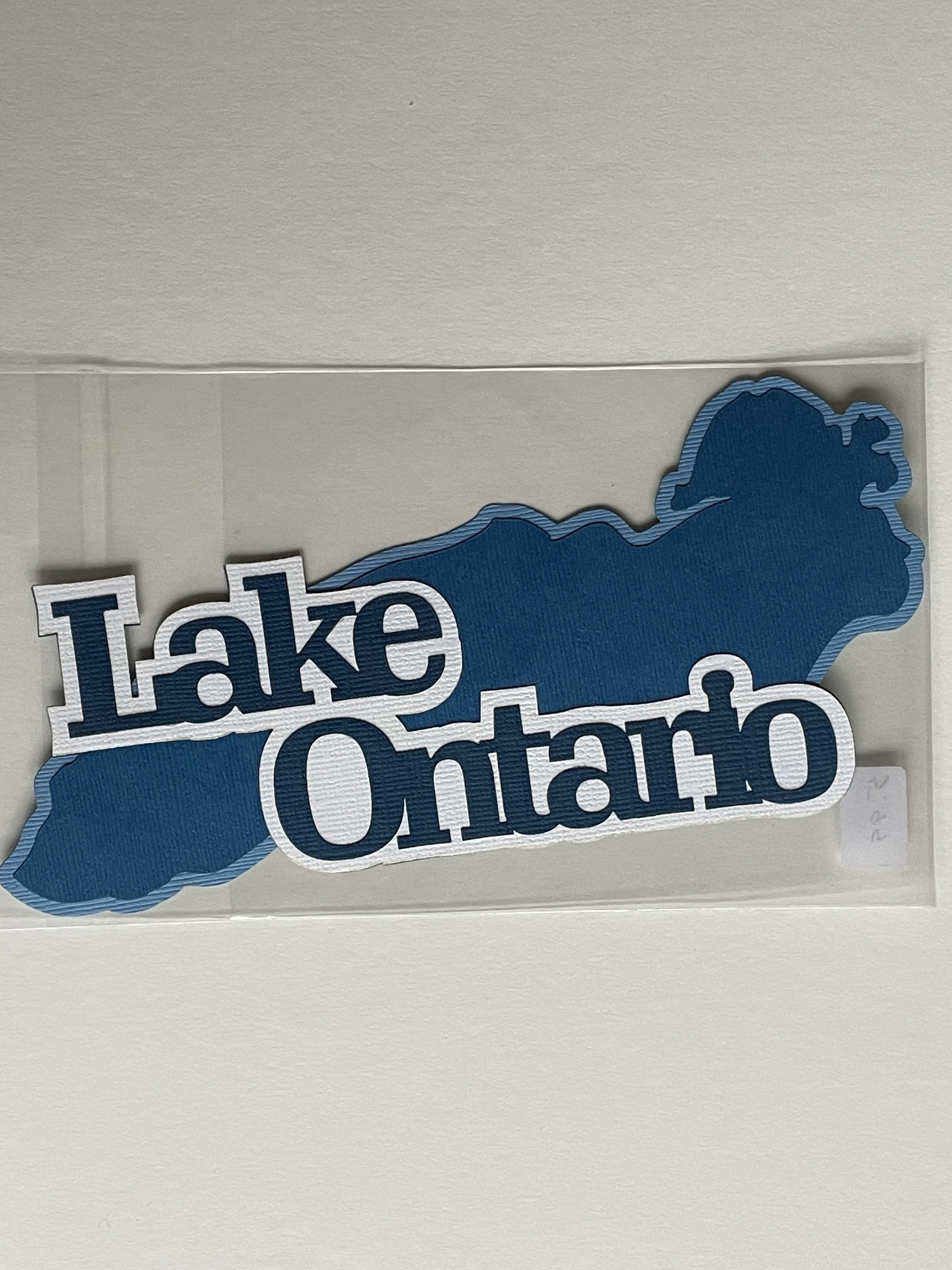 Michigan Lake Ontario Paper Laser Cut (Lake Shape)