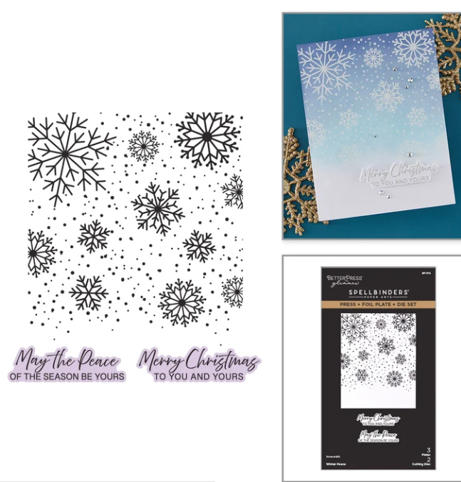 Spellbinders - Winter Peace Press + Foil Plate & Die Set