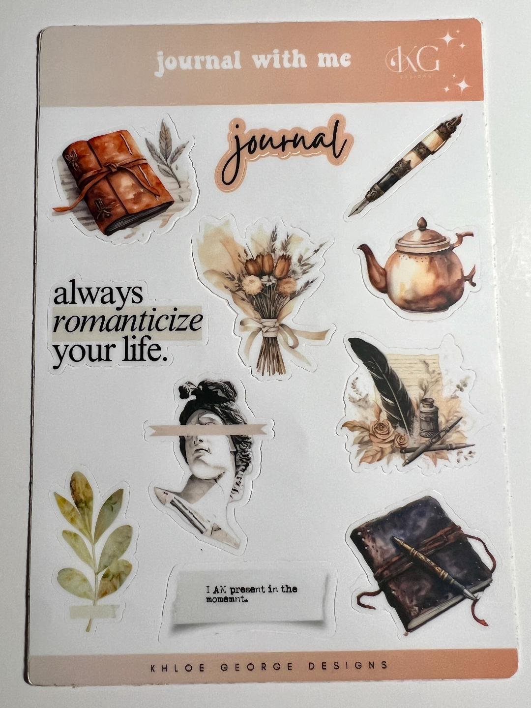 Journal Stickers-Kloe George Designs-journal with me