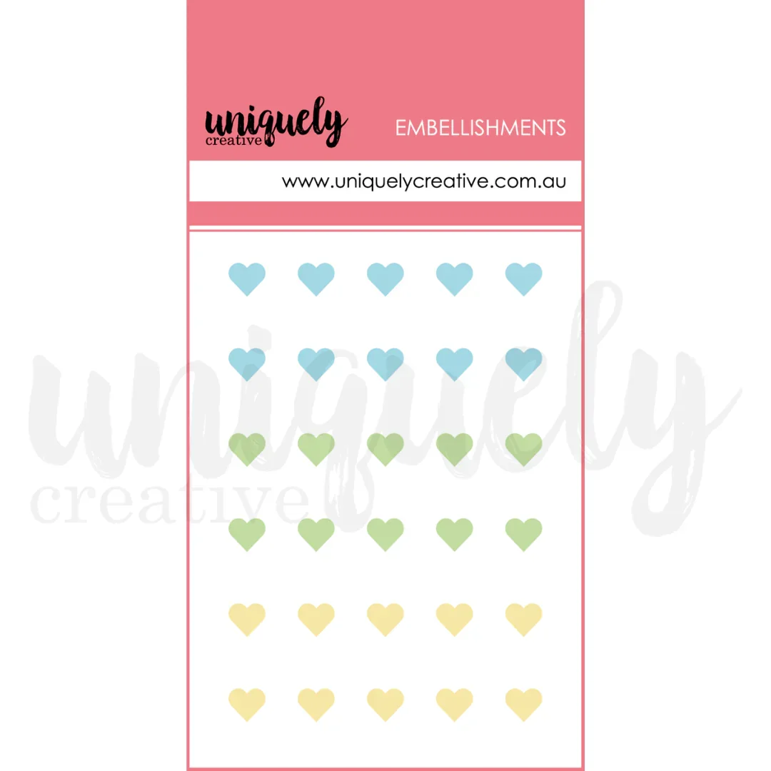 Uniquely Creative Dew Drop Heart Stickers