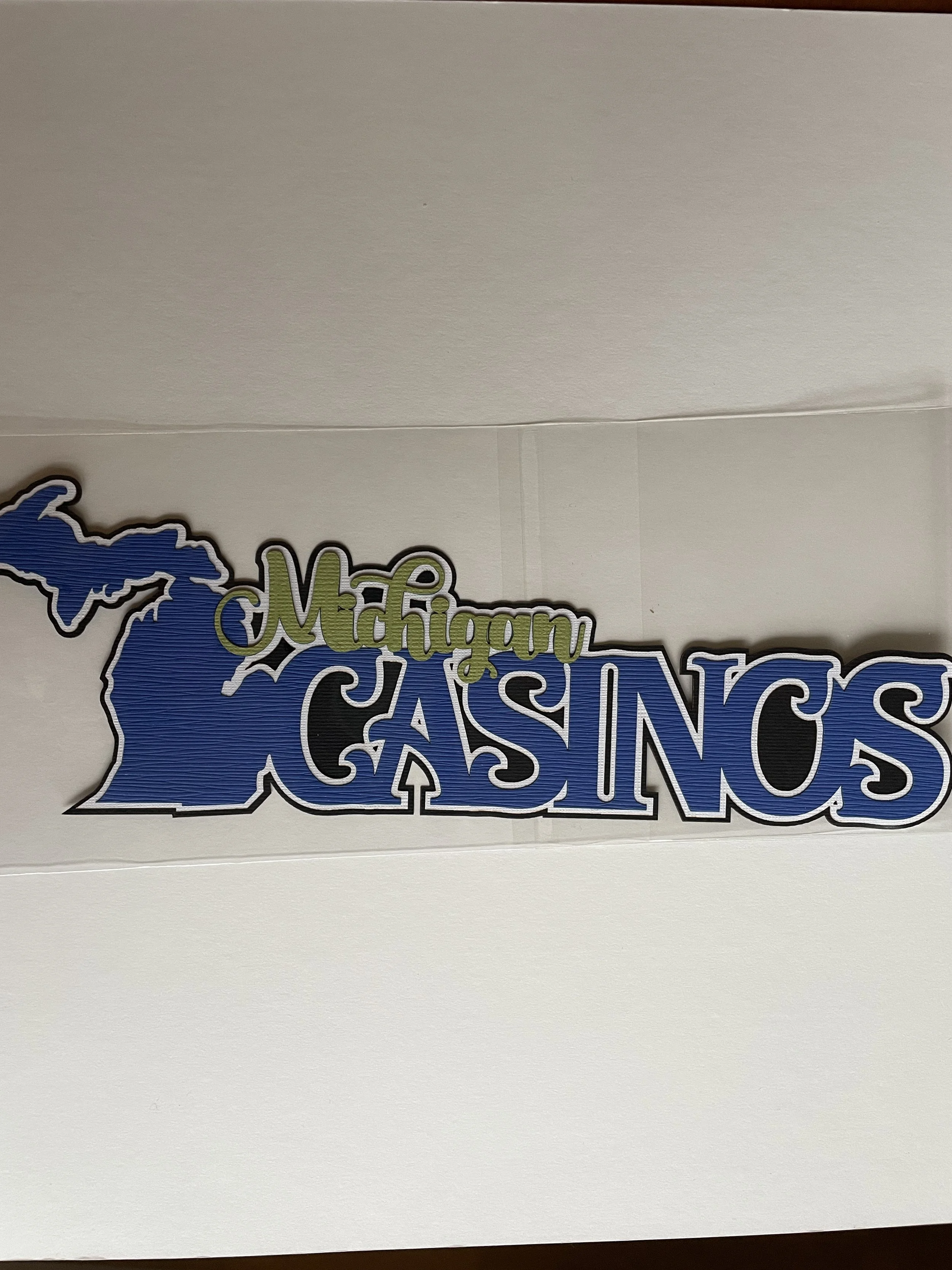 Michigan Casinos Paper Laser Cut