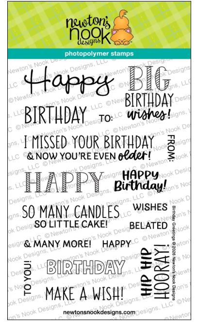 Newton's Nook - Birthday Greetings Stamps Set