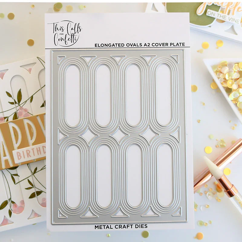 This Calls For Confetti-Elongated Oval Die Coverplate