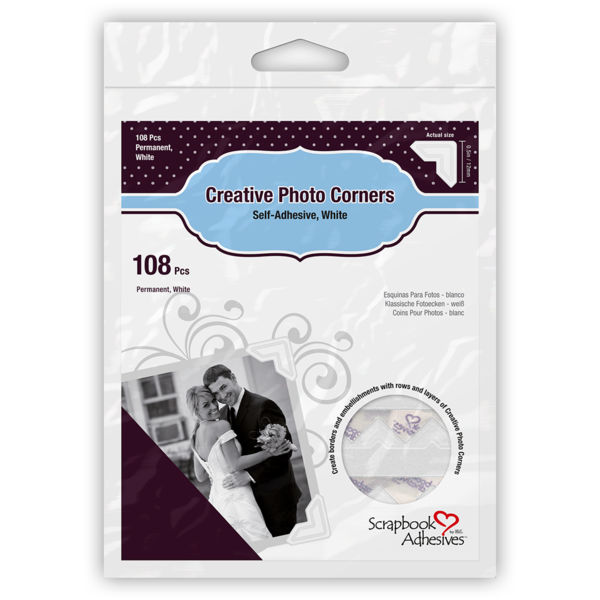 Scrapbook Adhesives-Creative Photo Corners White