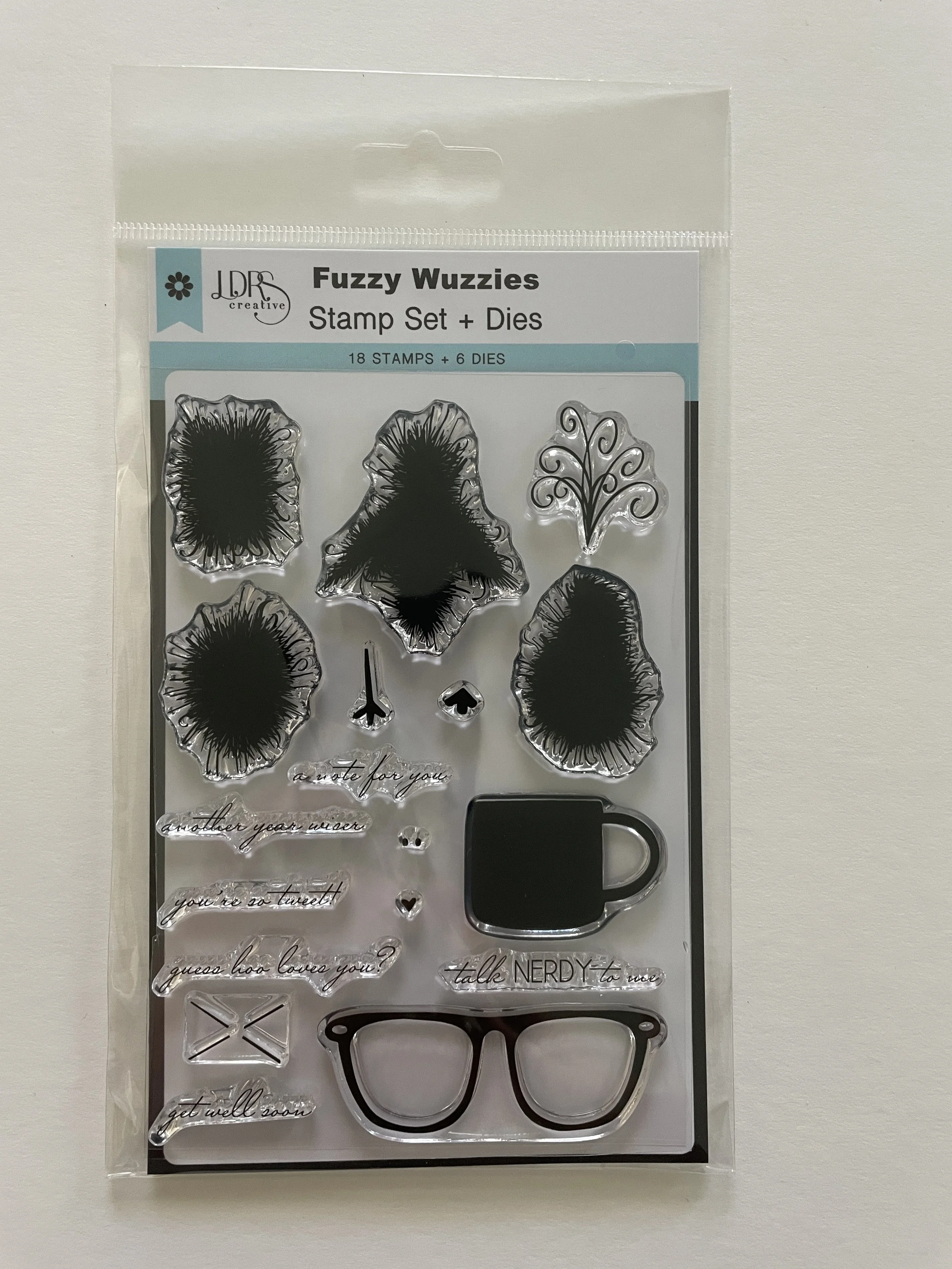 LDRS Creative Fuzzy Wuzzies Stamp Set + Dies