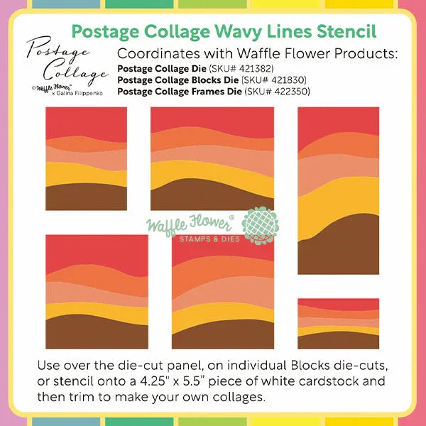 waffle-flower-crafts-postage-collage-wavy-lines-stencil #2.webp