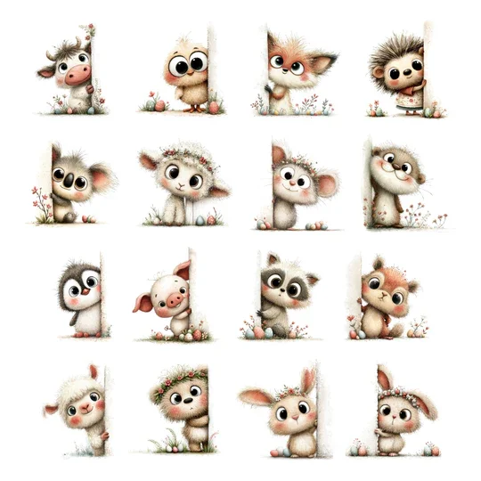 Simply Stated Design Animal Peek a Boo Ephemera