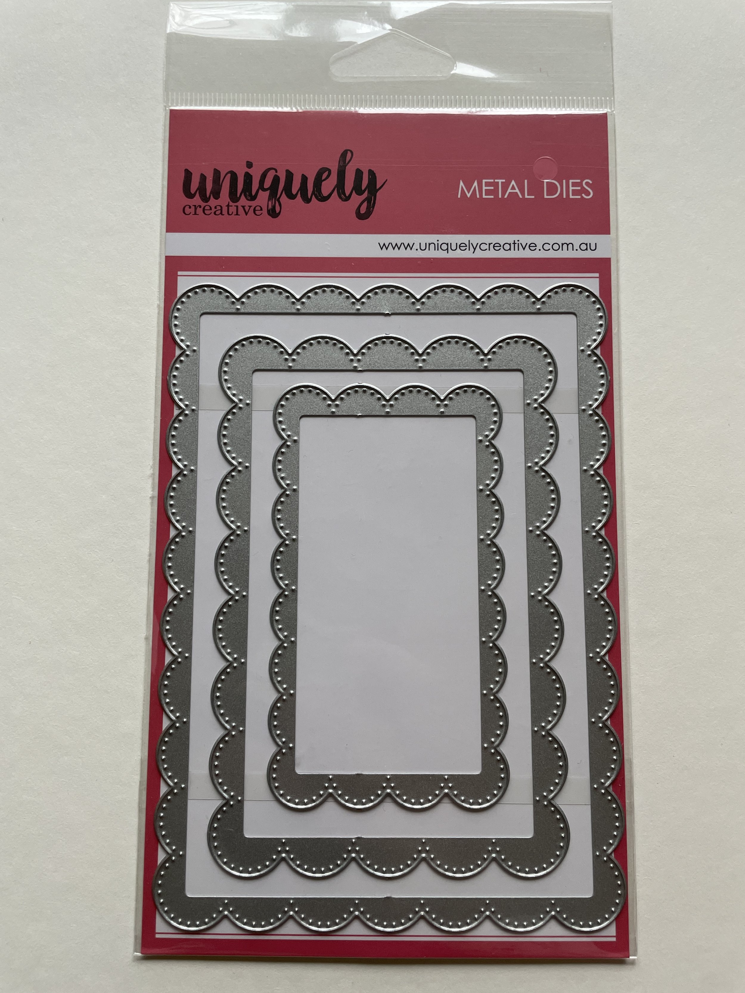 Uniquely Creative Oversized Scalloped Nesting Rectangle Die