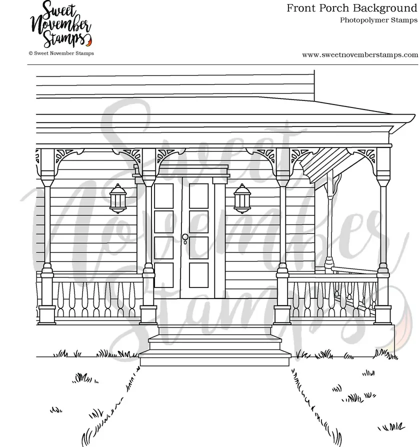 Sweet November Stamps-Front Porch Background